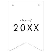Chique Typografie Foto Jaar Congrats Afstudeerder Vlaggetjes (Eerste vlag)