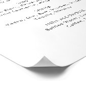 Chique typografie huwelijksdranken menukaart bord poster (Hoek)