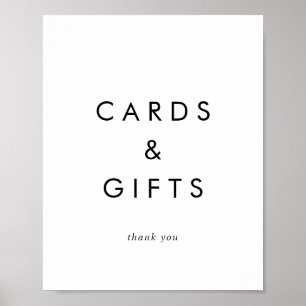Chique typografie kaarten en cadeaus bord poster