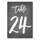 Chique Typografie Krijtbord Tafelnummer | Tabel 24 (Voorkant)