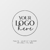 Chique typografie transparante zakelijke aangepast raamsticker (Vel)