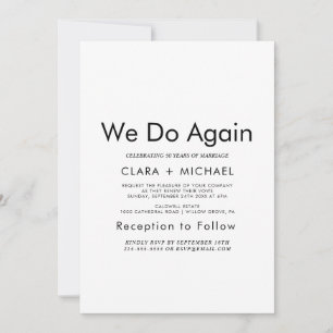 Chique typografie "We Do Again" hernieuwing van ge Kaart