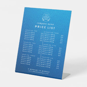Chique Typografie Zakelijke diensten prijslijst Reclamebord Met Voetstuk