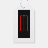 Chique Uniek Monogram Zwart Wit Eenvoudig Cadeaulabel (Voorkant)