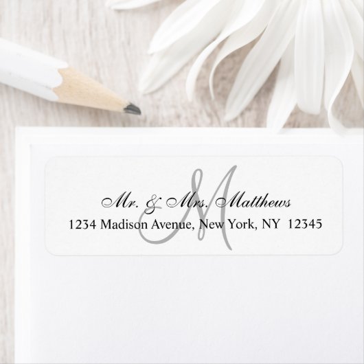 Chique Unieke Monogram Bruiloft Etiket (Insitu)