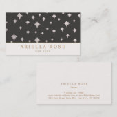 Chique Upscale Designer Silver Stars Patroon Visitekaartje (Voorkant / Achterkant)