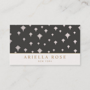 Chique Upscale Designer Silver Stars Patroon Visitekaartje