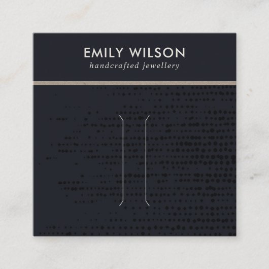 CHIQUE URBAN BLACK KRAFT STIPPEN HAARCLIP DISPLAY  VIERKANTE VISITEKAARTJE (Voorkant)