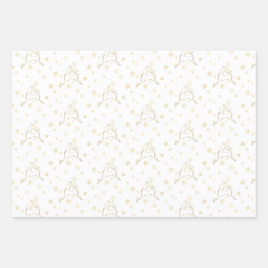 Chique vakantie goud en rood inpakpapier vellen (Voorkant)