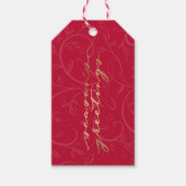 Chique vakantie rood en goud cadeau Labels Cadeaulabel (Voorkant)