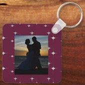 Chique vijfentwintigste Jubileum aangepaste paar f Sleutelhanger (Achterkant)