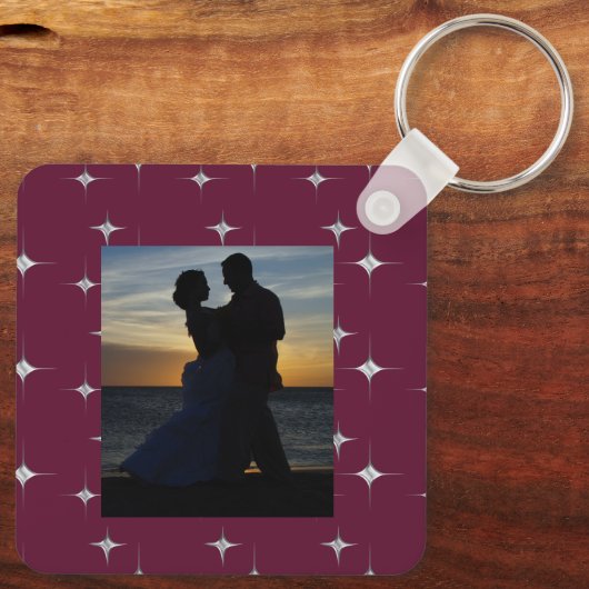 Chique vijfentwintigste Jubileum aangepaste paar f Sleutelhanger (Achterkant)