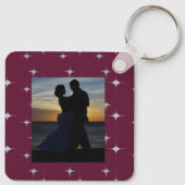 Chique vijfentwintigste Jubileum aangepaste paar f Sleutelhanger (Achterkant)