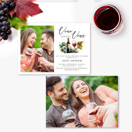 Chique Vino Voor Geloften Foto Vrijgezellenfeest W Kaart