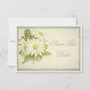 Chique Vintage Madeliefjes Bewaar de Datum Sweet 1 Save The Date