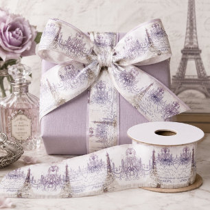 Chique vintage paarse kroonluchter paris eiffeltor lint