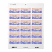 Chique Violet Hydrangeas Roze Etiket (Full Sheet)