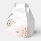 Chique waterverf blozen eucalyptus goud bedankdoosjes (Achterkant)