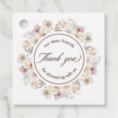 Chique Waterverf Bruilofts Bruidsjonker Bedankje Bedankjes Labels (Voorkant)