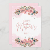 Chique Waterverf Flora Moederdag Feestdagenkaart (Voorkant / Achterkant)