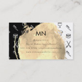 Chique Waterverf Geborsteld Stylist Tools Pattern Visitekaartje (Achterkant)