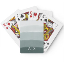 Chique waterverf limoengroene ombré met monogram s