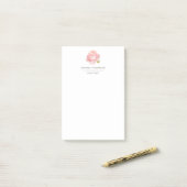 Chique Waterverf Roze Roos Post-it® Notes (Op bureau)