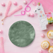 Chique Waterverf Sage Groene Partij Papieren Bordje (Feest)