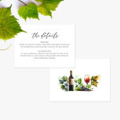 Chique Waterverf Script Bruiloft Details Kaart