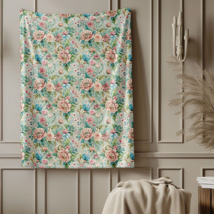 Chique weelderige rococo geïnspireerd regal home a fleece deken