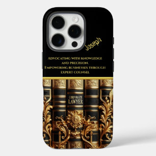 Chique wetboeken die zakelijke expertise vertegenw iPhone 16 pro hoesje