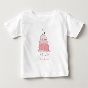 Chique Whimsical Roze Taart Meisje 5e Verjaardagsf