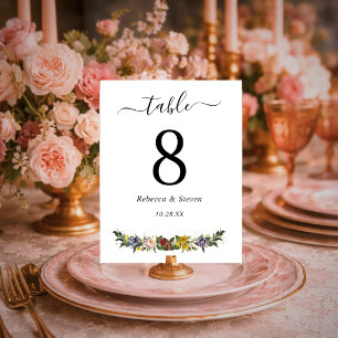 Chique Whimsical Vintage Bloemrijke monogram bruil Kaart