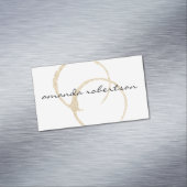 Chique wijnvlek magnetisch visitekaartje (Voorbeeld)