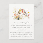 Chique wilde botanische Tortelduifjes bruiloft rec Informatiekaartje (Voorkant)