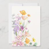 Chique Wildflower Script-Vrijgezellenfeest Kaart (Achterkant)