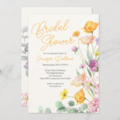 Chique Wildflower Script-Vrijgezellenfeest Kaart (Voorkant / Achterkant)