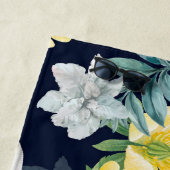 Chique winter sneeuwdrop anemoon bloemenpatroon strandlaken (In situ)