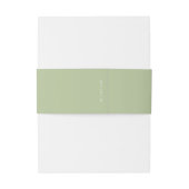 Chique wit & groen paar script bruiloft uitnodigingen wikkel (Achterkant Voorbeeld)