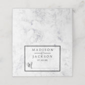 Chique wit marmeren tafel nummer zitnaam (Buitenkant ongevouwen)