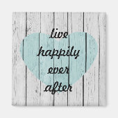 Chique wit rustiek hout magneet (Voorkant)