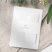 Chique wit script paar namen bruiloft uitnodigingen wikkel