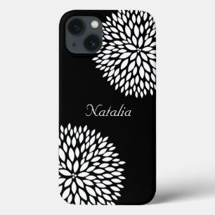 Chique witte bloemen iPhone 13 hoesje