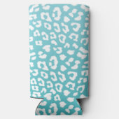 Chique witte luipaardvlekken op turquoise (Achterkant)