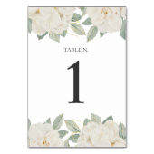 CHIQUE WITTE ROZEN Gepersonaliseerd Tafelnummer (Achterkant)