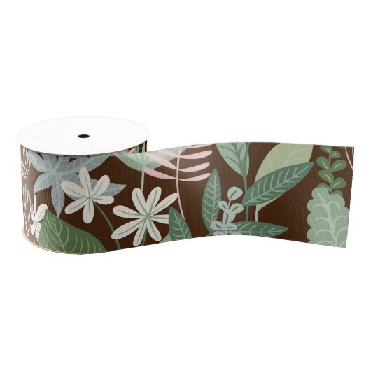 Chique woestijn bruin retro vlinder gebladerte tui grosgrain lint (Spoel)