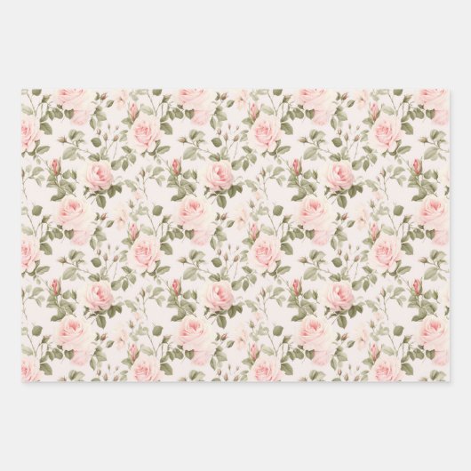 Chique zachte bloesem inpakpapier vel (Voorkant)