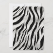 Chique Zebra Dierenprint Bruiloft Kaart (Achterkant)