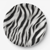 Chique Zebra Dierenprint Bruiloft Papieren Bordje (Voorkant)