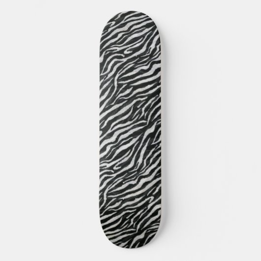Chique Zebra Dierenprint Esthetisch Skateboard (Voorkant)